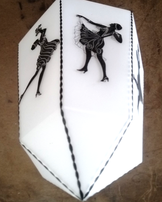 Paralume applique lampadario in vetro satinato