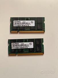 Ram 2 GB 2Rx8 PC2-6400S-666 12-E1 Elpida