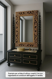 🪞 Elegante petineuse vintage con specchio dorato