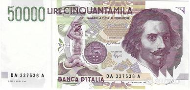 Repubblica Italiana - 50.000 lire  2° tipo Bernini