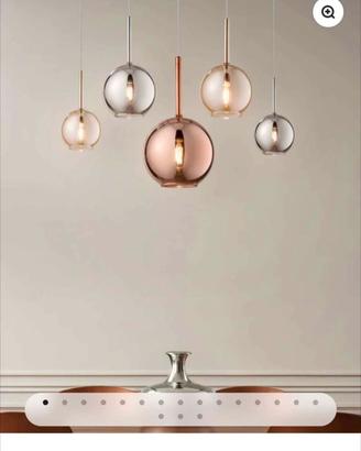 lampadario a sospensione in vetro di design
