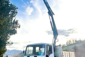 Iveco Eurocargo 120E18; con ribaltabile e gru