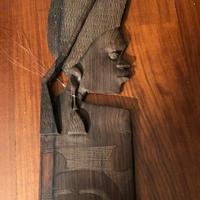 Artigianato africano due pettini in ebano