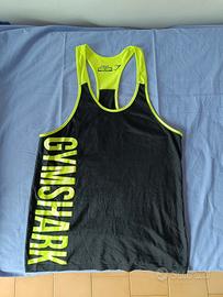 Gymshark Canotta Uomo M Nera Giallo Fluo