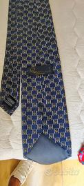 Cravatta Rossini seta blu e oro