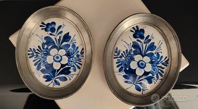Coppia quadretti decorativi floreali