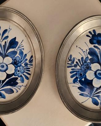 Coppia quadretti decorativi floreali