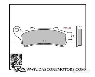 Coppia pastiglie freno anteriori organiche Honda P