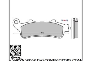 Coppia pastiglie freno anteriori organiche Honda P