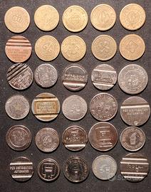 30 gettoni d'epoca per consumazioni e bevande 