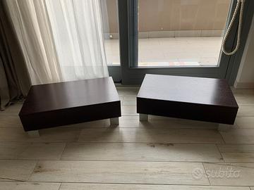 Set due comodini legno wengé