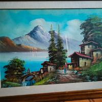 Dipinto su tela, firmato, paesaggio