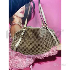 BORSA DONNA BEIGE GUCCI PELHAM PELLE