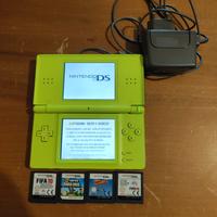 Nintendo DS Lite Verde Lime + 4 giochi