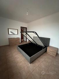 Letto contenitore con materasso comodini e comò