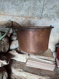 Paiolone in rame da lucidare