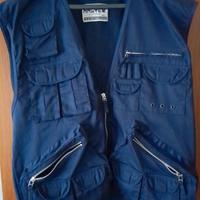 Gilet Tattico Blu Multitasche