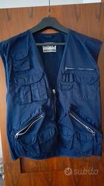 Gilet Tattico Blu Multitasche