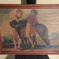 Quadro Ragazzi con mastini 