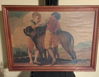 Quadro Ragazzi con mastini 