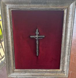Quadro con crocifisso antico originale