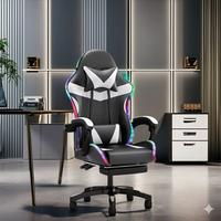 Sedia gaming led rgb arcobaleno nera poltrona