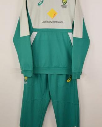 🟩 Tuta Completa Asics Cricket Australia Tg. XL 🟡