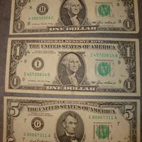 Collezione 5 banconote U.S.