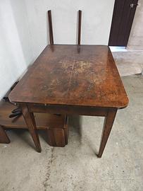 Tavolo antico Direttorio ‘800 in radica di noce