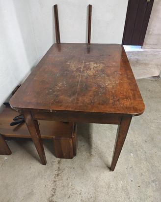 Tavolo antico Direttorio ‘800 in radica di noce