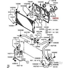 Motorino ventola sx mitsubishi lancer evo x 10