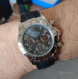 orologio crono Dial grey e red