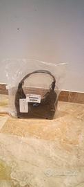 Borsa nera in vernice da sera FashionNova