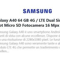 Samsung Galaxy A40 Anno 2020 64GB