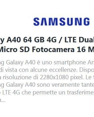Samsung Galaxy A40 Anno 2020 64GB