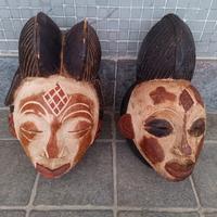 Maschere Africane coppia Punu 