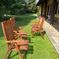 SEDIE DA GIARDINO PIEGHEVOLI IN LEGNO
