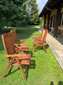 SEDIE DA GIARDINO PIEGHEVOLI IN LEGNO