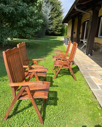 SEDIE DA GIARDINO PIEGHEVOLI IN LEGNO