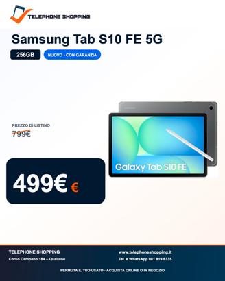 Samsung Tab S10 FE 5G 12/256GB Nuovo