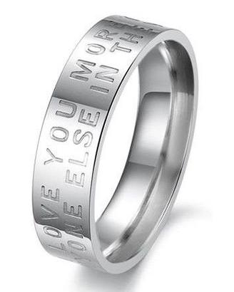 Fedina con Frase d'Amore Incisa per Fidanzamento