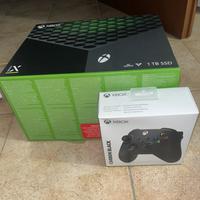 Xbox serieX+2 controller+4 giochi+carge dock