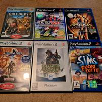 Giochi originali per PS2 con 3 schede di memoria.