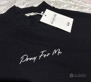 felpa nuova Pray For Me taglia M