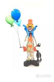 Clown  con palloncini in vetro di Murano