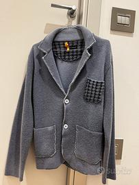 Giacca azzurra sportiva lana cotta