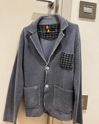 Giacca azzurra sportiva lana cotta