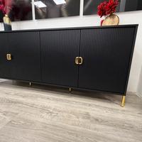 Madia / Credenza moderna nera con dettagli oro – D