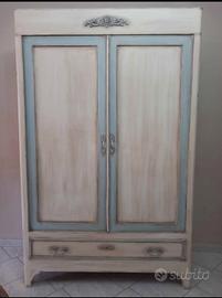 armadio legno shabby 