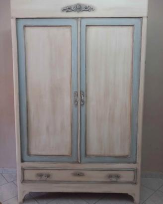 armadio legno shabby 